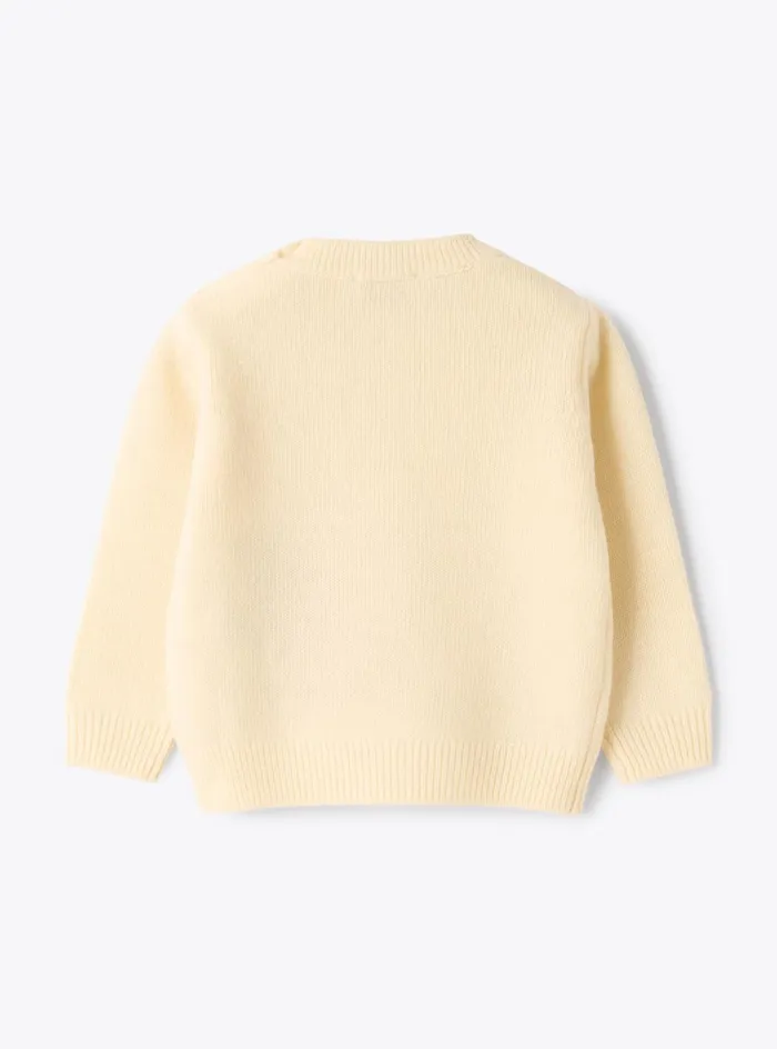 Sweatshirts And Sweaters Baby 036 Il Gufo Wool Sweater With Embroidery