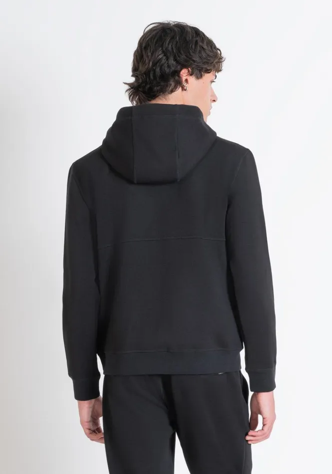 Sweatshirts Men Antony Morato Regular Fit Hoodie In Black Scuba Fabric Black