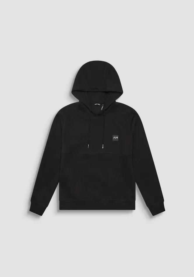 Sweatshirts Men Antony Morato Regular Fit Hoodie In Black Scuba Fabric Black