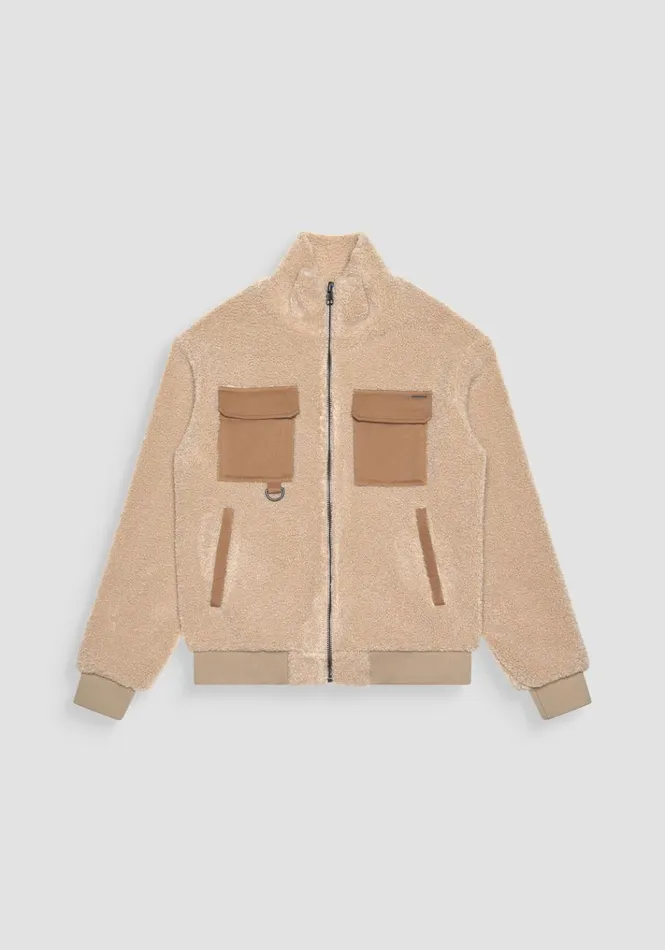 Sweatshirts Men Antony Morato Regular Fit Sweatshirt In Beige TeddyEffect Fabric With Pockets Beige