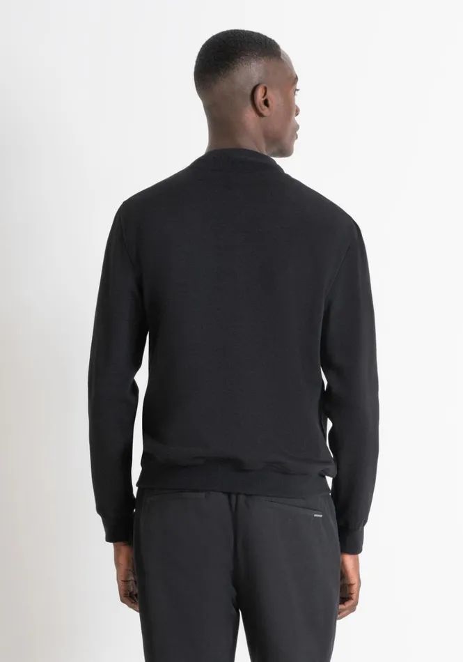 Sweatshirts Men Antony Morato Regular Fit Sweatshirt In Black Sustainable CottonBlend Fabric With Logo Black