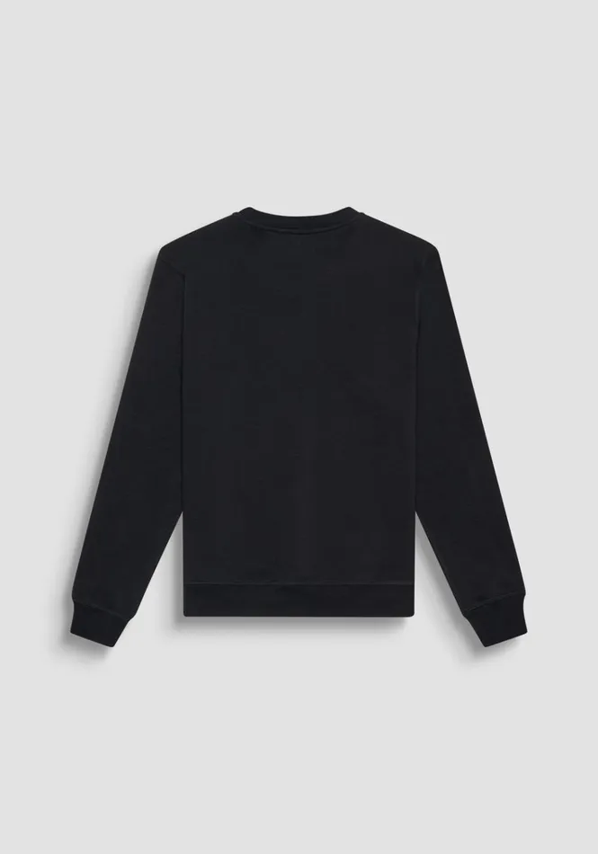 Sweatshirts Men Antony Morato Regular Fit Sweatshirt In Black Sustainable CottonBlend Fabric With Logo Black