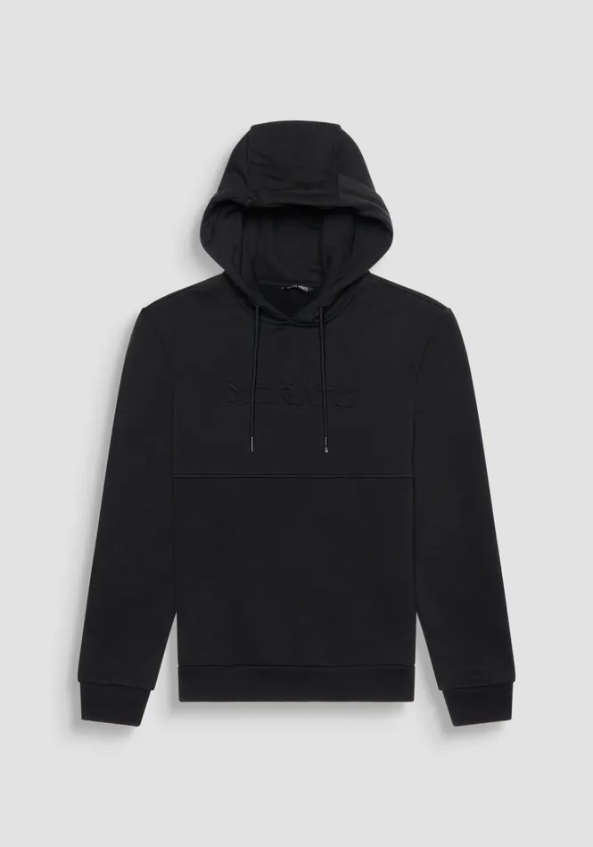 Sweatshirts Men Antony Morato Relaxed Fit Hoodie In Light Cotton Blend Sustainable Fabric Black