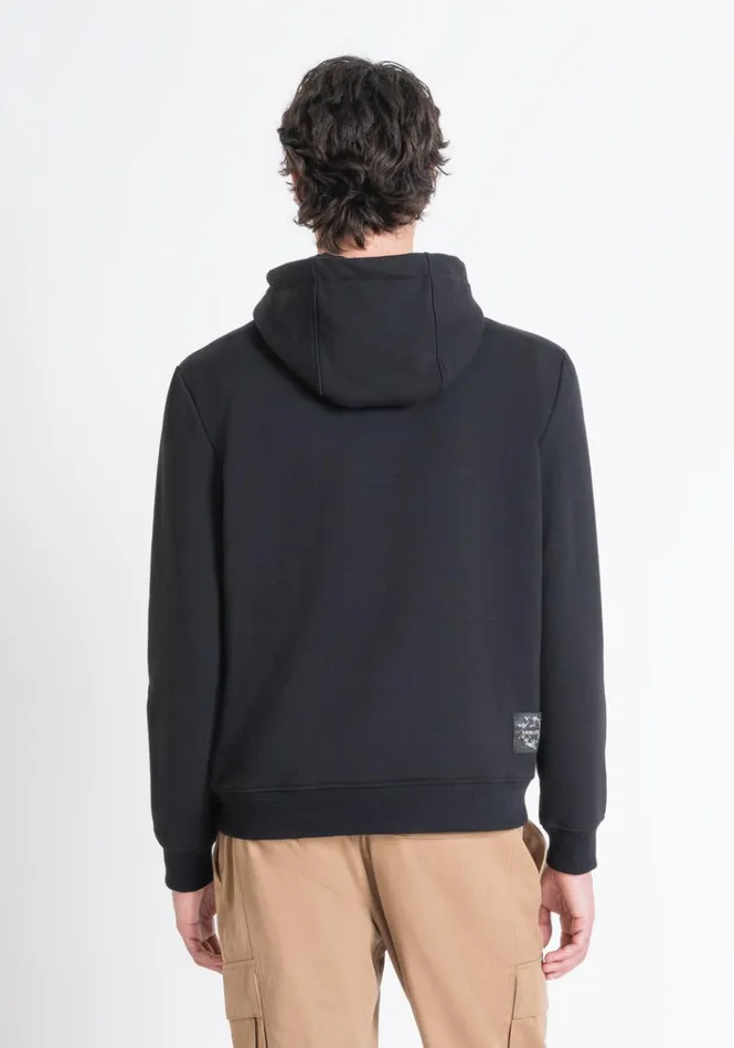 Sweatshirts Men Antony Morato Relaxed Fit Hoodie In Sustainable CottonBlend Fabric With Print Black