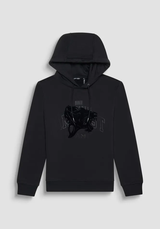 Sweatshirts Men Antony Morato Relaxed Fit Hoodie In Sustainable CottonBlend Fabric With Print Black