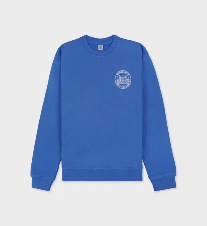 Sweatshirts Men Sporty and Rich Vendome Resort Crewneck 8211 Paris BlueWhite