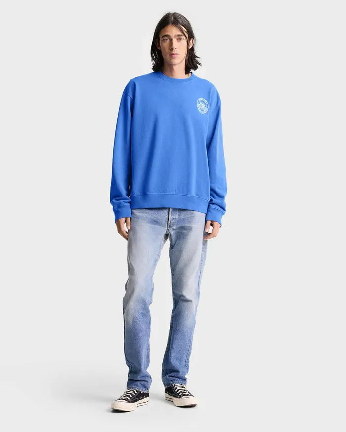 Sweatshirts Men Sporty and Rich Vendome Resort Crewneck 8211 Paris BlueWhite