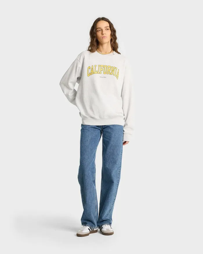 Sweatshirts Women Sporty and Rich California Crewneck 8211 Heather GrayGold