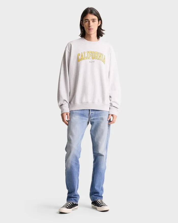 Sweatshirts Women Sporty and Rich California Crewneck 8211 Heather GrayGold