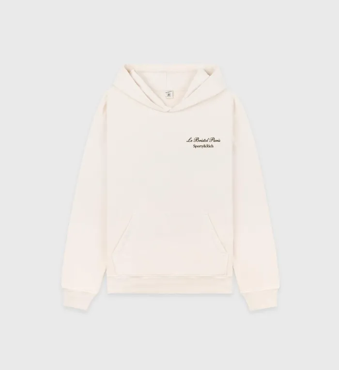 Sweatshirts Women Sporty and Rich Faubourg Hoodie 8211 CreamChocolate