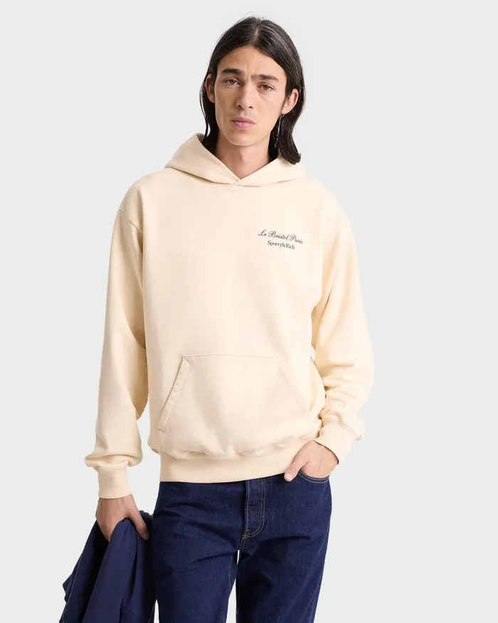 Sweatshirts Women Sporty and Rich Faubourg Hoodie 8211 CreamChocolate