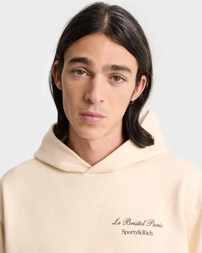 Sweatshirts Women Sporty and Rich Faubourg Hoodie 8211 CreamChocolate