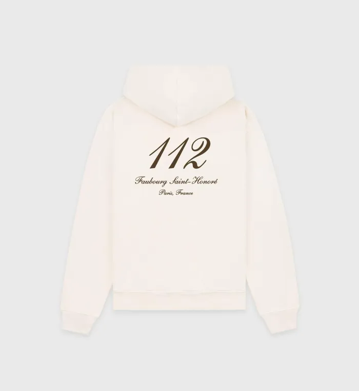 Sweatshirts Women Sporty and Rich Faubourg Hoodie 8211 CreamChocolate
