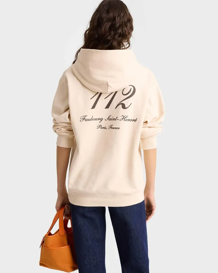 Sweatshirts Women Sporty and Rich Faubourg Hoodie 8211 CreamChocolate