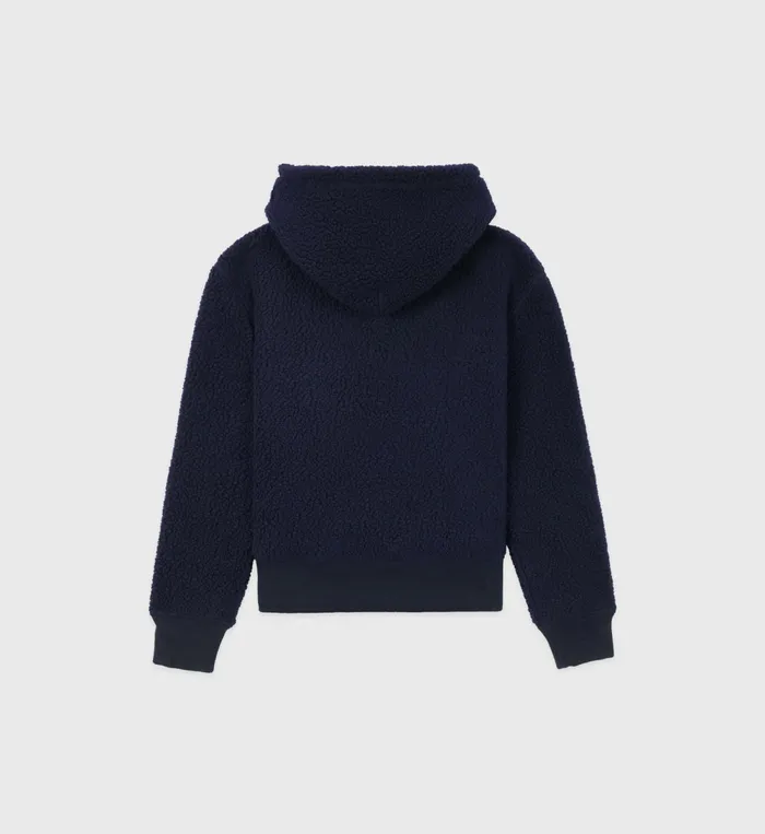 Sweatshirts Women Sporty and Rich Sherpa Health Hoodie 8211 Navy