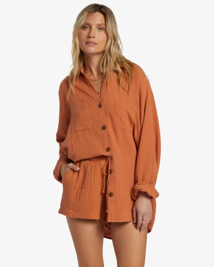 Swell Shirt Woven Shirt Toffee Women Billabong Tops