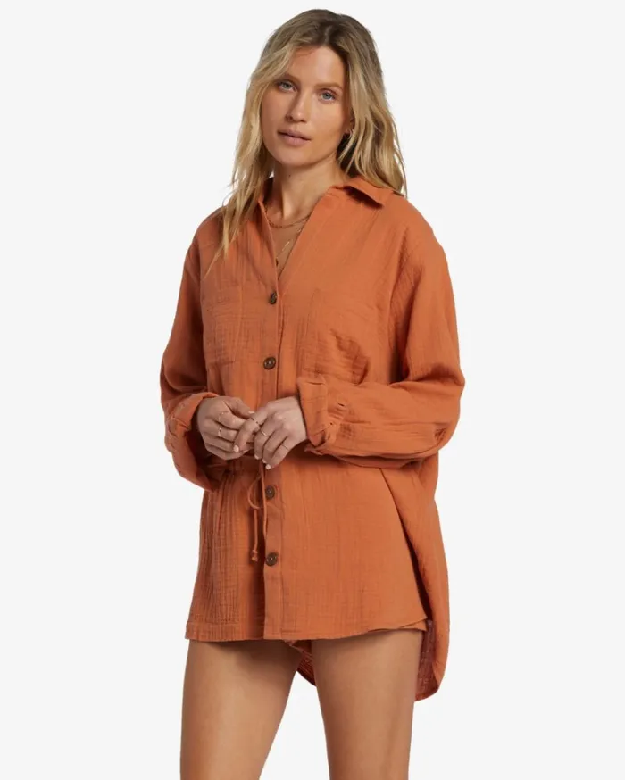 Swell Shirt Woven Shirt Toffee Women Billabong Tops