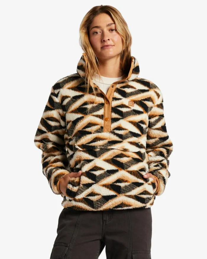 Switchback Mock Neck Fleece Caramel Women Billabong Sweatshirts and Fleece
