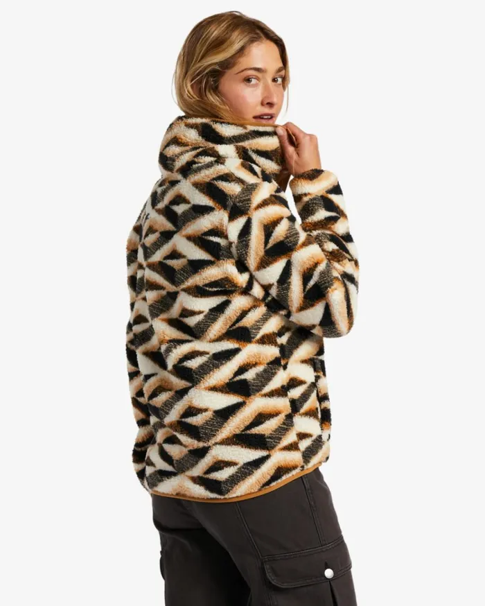 Switchback Mock Neck Fleece Caramel Women Billabong Sweatshirts and Fleece