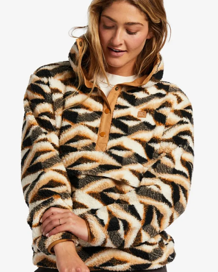 Switchback Mock Neck Fleece Caramel Women Billabong Sweatshirts and Fleece