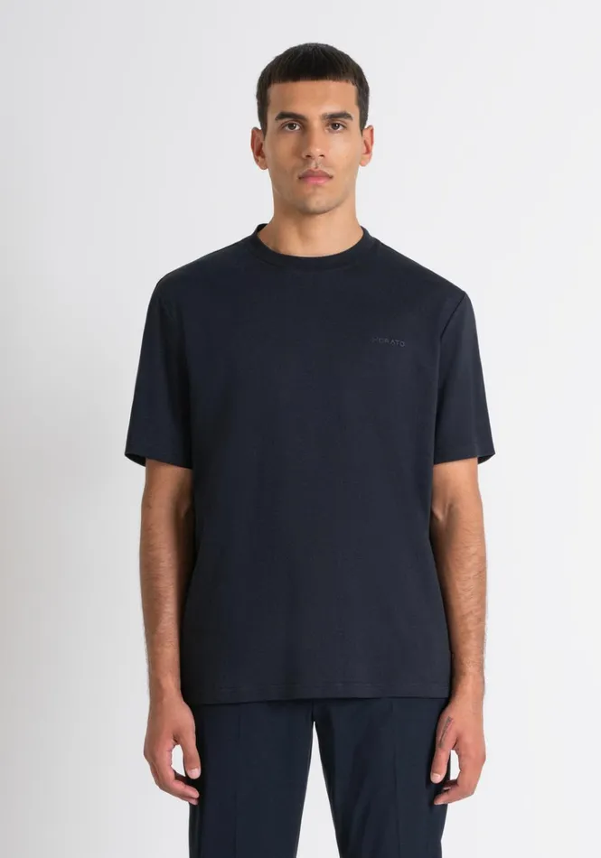 TShirts And Polo Men Antony Morato Relaxed Fit TShirt In Soft Blue Cotton Blue Ink