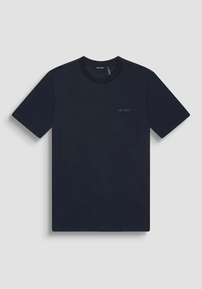 TShirts And Polo Men Antony Morato Relaxed Fit TShirt In Soft Blue Cotton Blue Ink