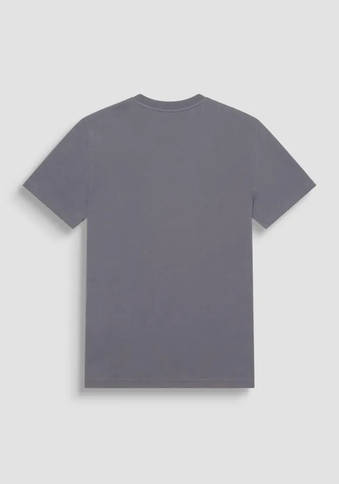 TShirts And Polo Men Antony Morato Slim Fit TShirt In Grey Cotton Jersey With Gradient Print Anthracite