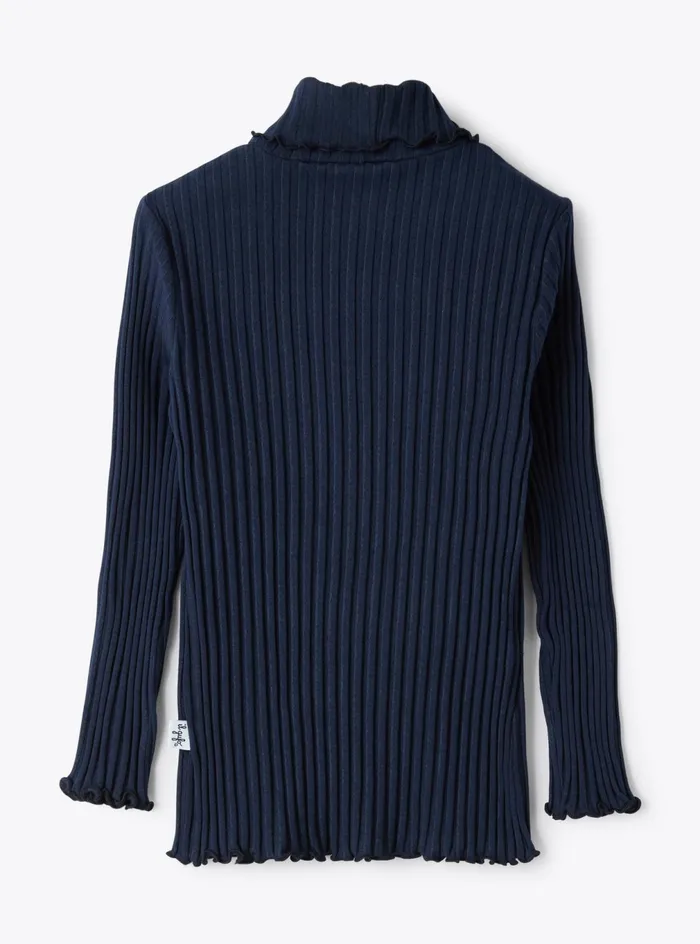 Tshirts Girl 216 Il Gufo Ribbed Turtleneck Tshirt
