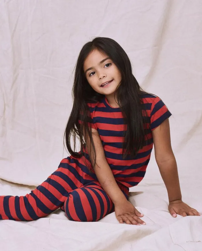 Tshirts Little039s The Great The Little Boxy Crew Red And Navy Scholar Stripe