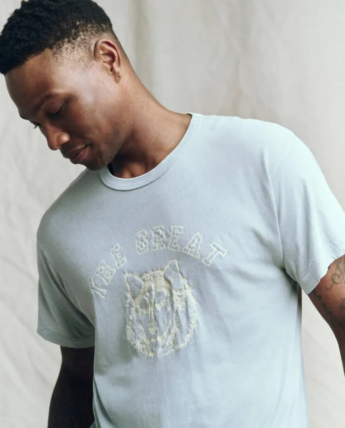 Tshirts Men039s The Great The Men039s Boxy Crew Cloud With Field Wolf Graphic