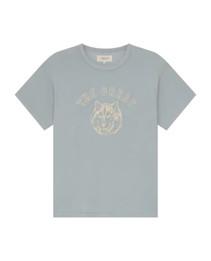 Tshirts Men039s The Great The Men039s Boxy Crew Cloud With Field Wolf Graphic