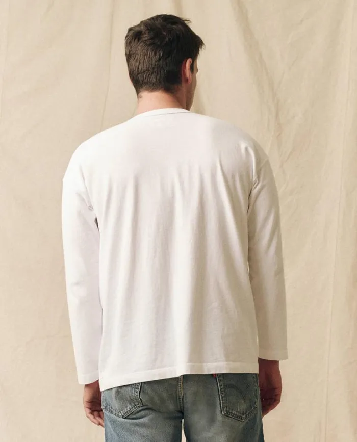 Tshirts Men039s The Great The Men039s Pure Knits Long Sleeve Boxy Crew True White
