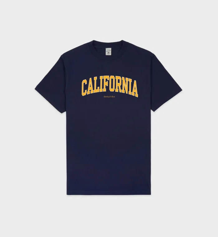 TShirts Men Sporty and Rich California TShirt 8211 NavyGold
