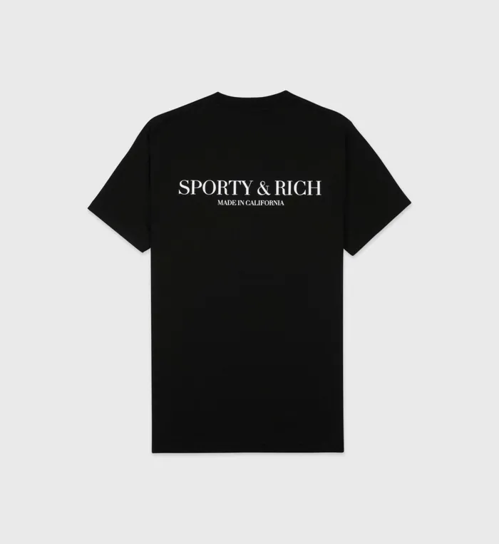 TShirts Men Sporty and Rich Made In California TShirt 8211 BlackWhite