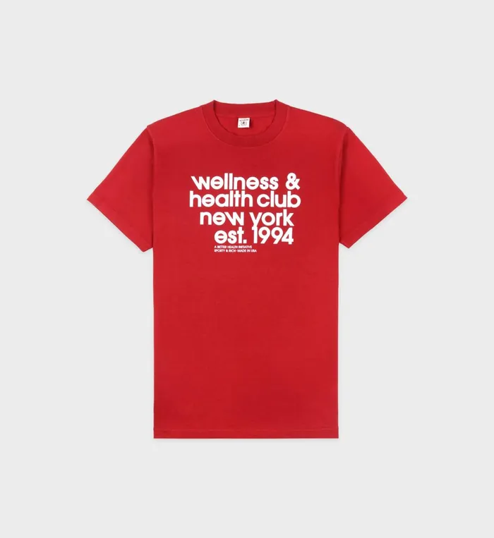 TShirts Men Sporty and Rich USA Health Club TShirt 8211 RubyWhite