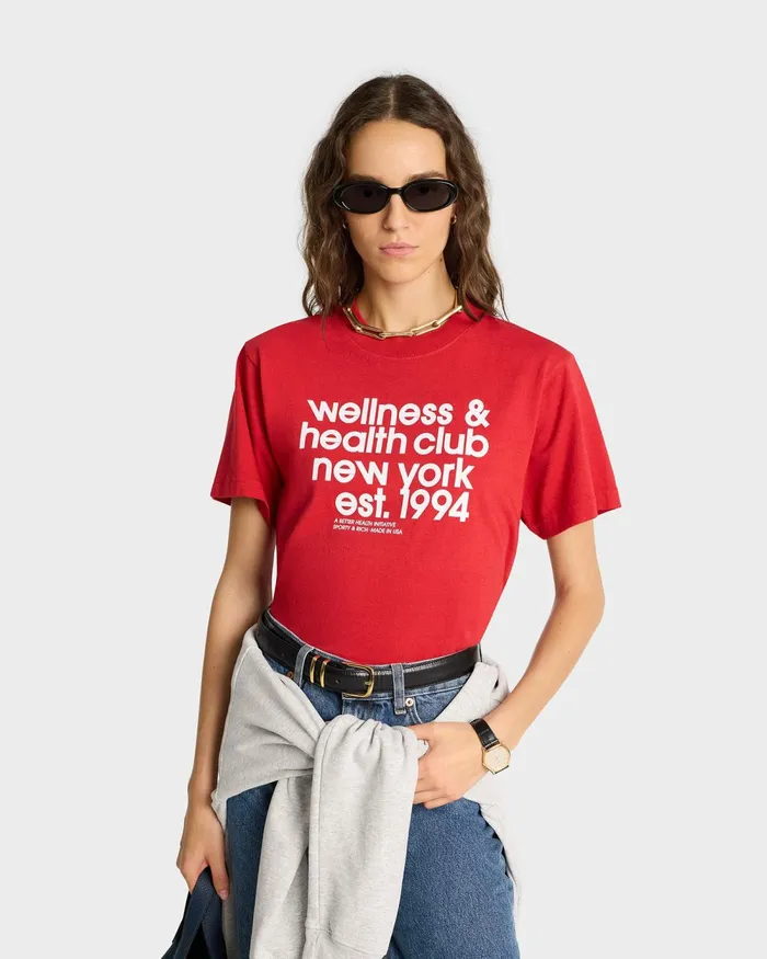 TShirts Men Sporty and Rich USA Health Club TShirt 8211 RubyWhite