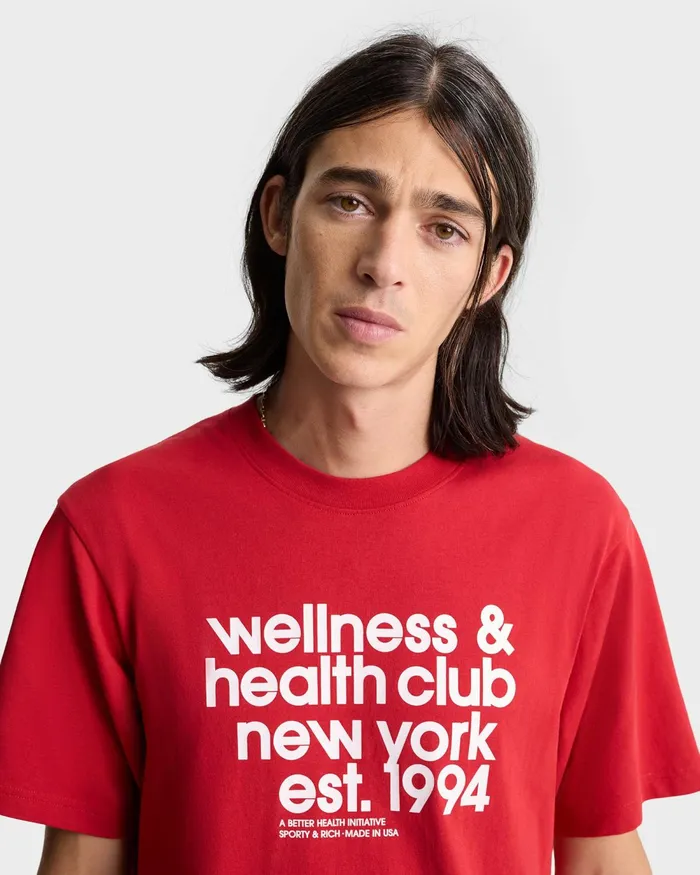 TShirts Men Sporty and Rich USA Health Club TShirt 8211 RubyWhite