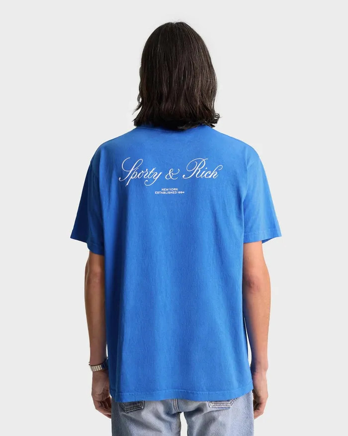 TShirts Men Sporty and Rich Vendome Resort TShirt 8211 Paris BlueWhite