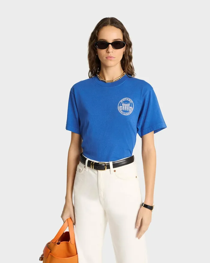 TShirts Men Sporty and Rich Vendome Resort TShirt 8211 Paris BlueWhite