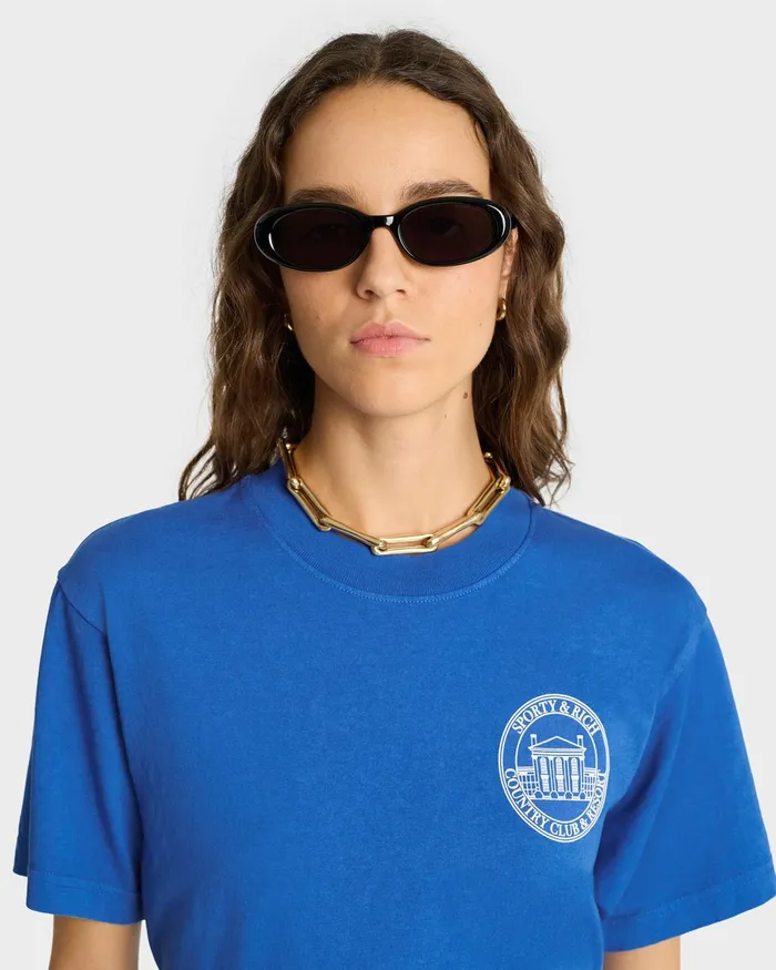 TShirts Men Sporty and Rich Vendome Resort TShirt 8211 Paris BlueWhite