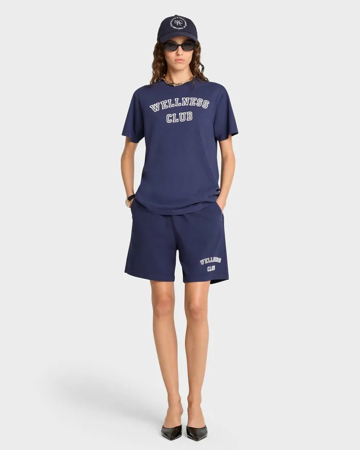 TShirts Men Sporty and Rich Wellness Club TShirt 8211 NavyWhite