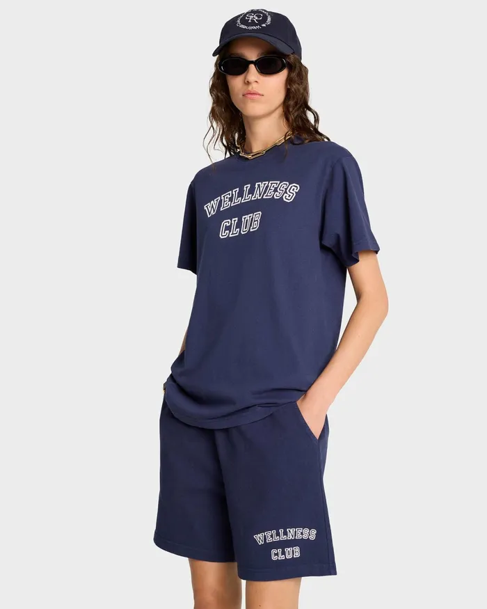 TShirts Men Sporty and Rich Wellness Club TShirt 8211 NavyWhite