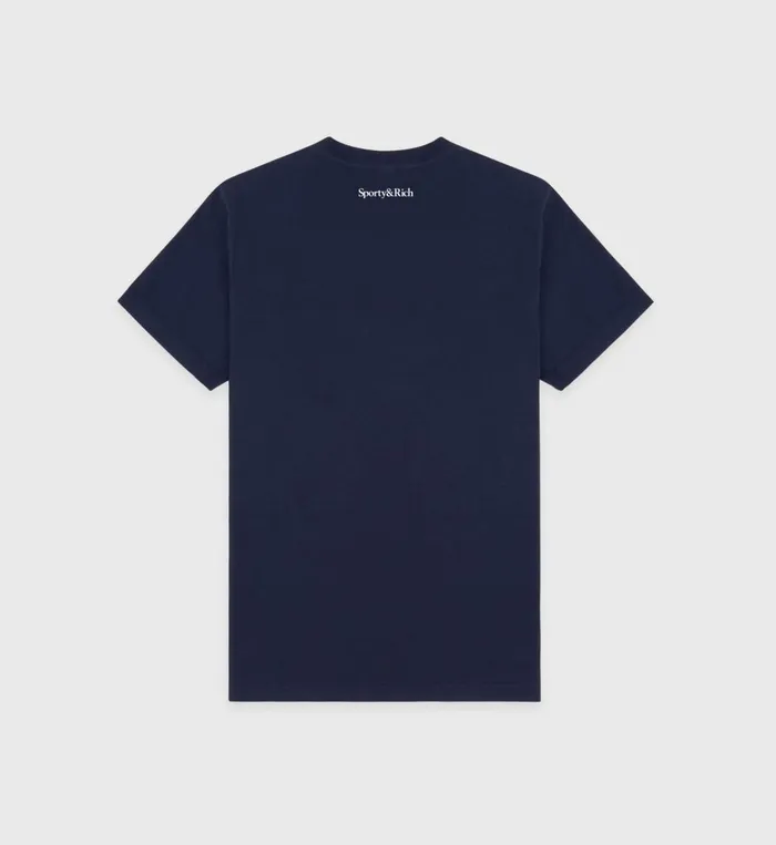 TShirts Men Sporty and Rich Wellness Club TShirt 8211 NavyWhite