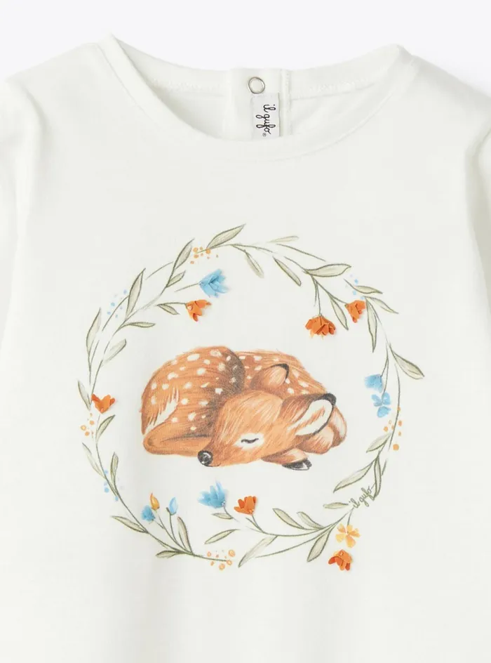 Tshirts Shirts And Bodies Baby 036Girl 216 Il Gufo Jersey Tshirt With Print