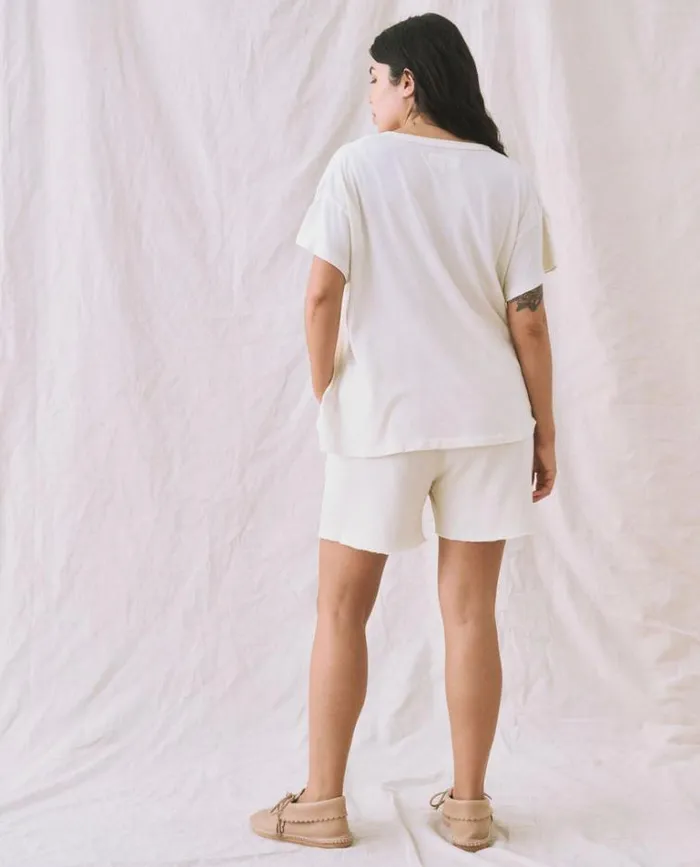 Tshirts Women039s The Great The UNeck Tee Washed White