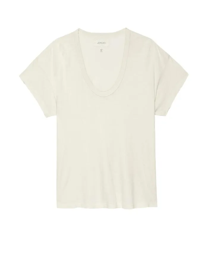 Tshirts Women039s The Great The UNeck Tee Washed White