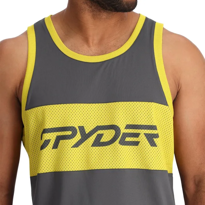 Tees and Tanks Mens Spyder Olson Tank 50 UPF 8211 Polar