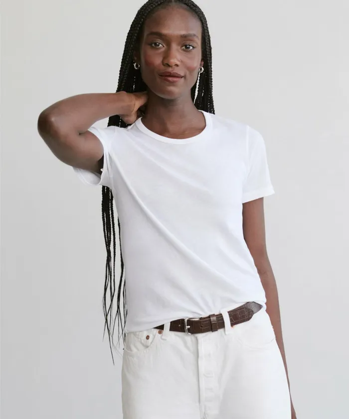 Tees and Tanks Women Jenni Kayne Cotton Slim Tee White