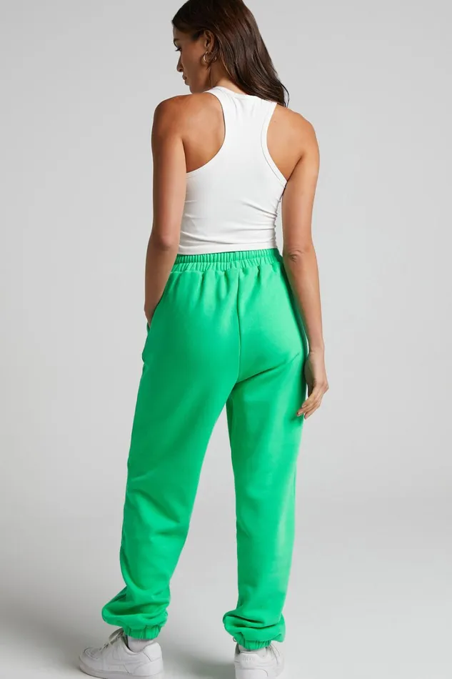 The Hunger Project X Showpo Mid Waisted Sweatpants In Green Women Showpo Activewear