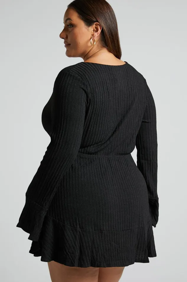 The Next Step Mini Dress 8211 Long Sleeve Dress In Black Women Showpo Basics